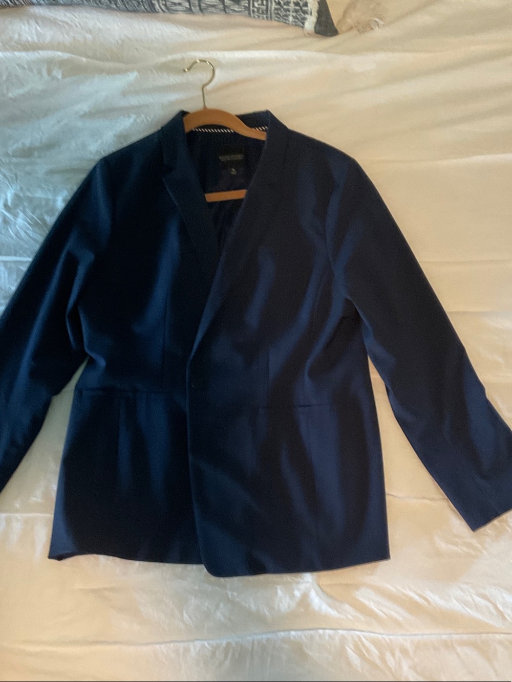 Banana Republic Dark Navy Open-Front Blazer